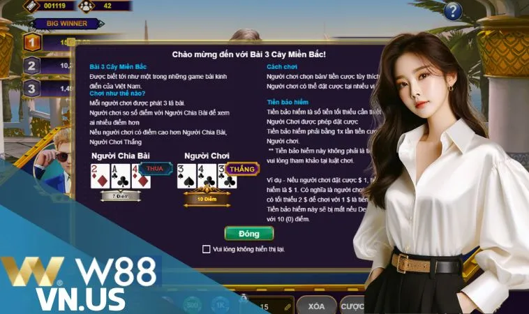 Bài 3 Cây Miền Bắc W88 | Thần Tốc Trả Thưởng Nên Chọn Ngay! 1 Hướng dẫn cách cược Bài 3 Cây Miền Bắc W88 chi tiết